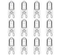 Caldarax 12 Pack G9 Halogen Light Bulbs 28W, 230V Clear Halogen Lamps Dimmable, 2700K Warm White, 320LM, G9 Capsule Bulb, Non-Flicker, for Oven, Wall Lamps, Chandeliers, Floor Lamps