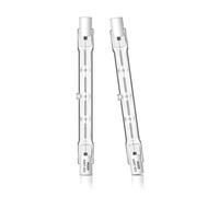 Caldarax 2 Pack R7s Halogen Bulb 118mm 400W Dimmable, J118 Security Light Bulb, 230V 7500LM 2700K Warm White, Linear Halogen Floodlight Bulbs for Work, Spotlights, Landscape Lights, Floor Lamp