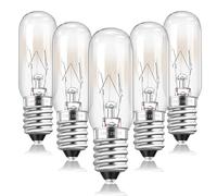 Caldarax 5 Pack 15W T18 E14 Mini Wax Warmer Light Bulb, Scentsy Wax Burner Bulbs Dimmable, Warm White 2700K, Small Edison Screw SES Salt Lamp Bulbs 230V, Pygmy Bulb for Plug in Wax Melt Burner