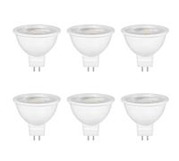 Caldarax 6 Pack MR16 GU5.3 LED 5W 12V Reflector Bulb, Natural White 4000K, Equivalent to 50W 35W Halogen Spotlight Bulb, 500LM, 120°Beam Angle, Non-Dimmable, for Hallway, Ceiling Spotlight