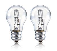 Caldarax GLS Light Bulb 100W A55 E27 ES Edison Screw Dimmable, AC 220-240V, Warm White 2700K, Clear Classic Globe Screw Bulb E27 for Ceiling Light, Wall Lamp, Table Lamp, Pack of 2