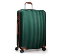 CALDARIUS Suitcase Large Size | Lightweight Hardshell Luggage | 4 Large Dual Spinner Wheels | 3 Digit Combination Lock | Telescopic Handle Large Suitcase | Large 28" Hold Check in Luggage (Green)