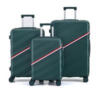 CALDARIUS Suitcase Set | Lightweight | Hard Shell Suitcases | 4 Silent Dual Spinner Wheels | TSA 3 Digit Combination Lock | Aluminium Telescopic Handle | 3 Pcs Luggage Sets (Green, 3 PIECE Set)