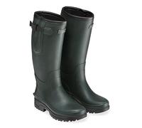 Caldene Westfield II Wellingtons - Waterproof Neoprene Lined Natural Rubber Outdoor Boots - Adjustable Gusset - Unisex Fit- Green - 11