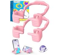 CALDEVER Cell Phone Stand Shy Gesture Phone Stand - Phone Holder for Desk Stocking Stuffers for Him iPhone Stand Birthday Gifts for Teens Girls Boys Adults Women Men Wife Pink-2Pack