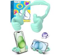 CALDEVER Stocking Fillers for Teenage Boys Girls Adults Cell Phone Stand 1 Pack Green Thumbs Up Lazy Phone Stand for iPhone Cell Phone Holder for Desk Fun Gifts for Christmas Kids Men Women Wife
