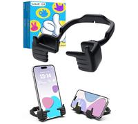 CALDEVER Stocking Fillers for Teenage Girls Boys Cell Phone Stand Patented Adjustable Shy Fingers Lazy Phone Stand for Desk Gifts for Christmas Cool Gadgets Fun Gifts for Adults Women 1Pack Black