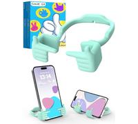 CALDEVER Stocking Fillers for Teenage Girls Boys Cell Phone Stand Patented Adjustable Shy Fingers Lazy Phone Stand for Desk Gifts for Christmas Cool Gadgets Fun Gifts for Adults Women 1Pack Green