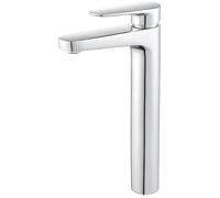 CALDEW Tall Basin Mono Mixer with CLICKER Waste Silver, 1/4 Turn Operation, Suitable for High & Low Pressure Systems, 1 in Pack