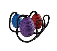 Classic Rubber Oval Ball on a Rope Dog Toy (Small) - Pet Toys - Size: S