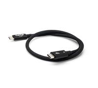 CalDigit Thunderbolt 5 Pro Braided Cable - 120Gbps 240W Power Delivery, Compatible with Thunderbolt 3, 4, USB4 Type C, MacBook Pro, iMac, iPhone 16 Max, Black (0.5m/1.64ft/19.685 Inches)