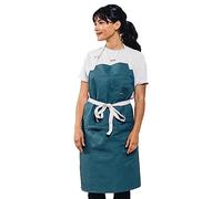 Caldo Cotton Kitchen Apron Mens Womens Professional Chef Bib Apron - Adjustable Straps Pockets Towel Loop (Spruce)