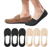 Caldodo Mens Invisible Trainer Socks, Thin No Show Loafer Socks for Womens | 6 Pairs Non Slip Hidden Boat Shoe Socks, Nylon Foot Secret Socks Lightweight for Summer, 6-8 9-11 12-14