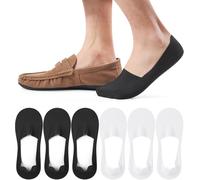 Caldodo Mens Invisible Trainer Socks, Thin No Show Loafer Socks for Womens | 6 Pairs Non Slip Hidden Boat Shoe Socks, Nylon Foot Secret Socks Lightweight for Summer, 6-8 9-11 12-14
