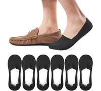 Caldodo Mens Invisible Trainer Socks, Thin No Show Loafer Socks for Womens | 6 Pairs Non Slip Hidden Boat Shoe Socks, Nylon Foot Secret Socks Lightweight for Summer, 6-8 9-11 12-14