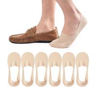 Caldodo Mens Invisible Trainer Socks, Thin No Show Loafer Socks for Womens | 6 Pairs Non Slip Hidden Boat Shoe Socks, Nylon Foot Secret Socks Lightweight for Summer, 6-8 9-11 12-14