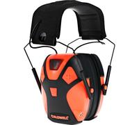 Caldwell E-MAX Pro Electronic Hearing Protection 23-24 NRR - Adjustable Lo Pro Earmuffs for Shooting, Hunting and Range, Hot Coral