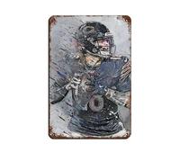 Caleb Williams Canvas Chicago Bears Tin Sign Vintage Metal Pub Club Cafe Bar Home Wall Art Decoration Poster Retro 8x12inch(20x30cm)