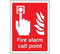Caledonia Signs 11011K Fire Alarm Call Point Sign, Rigid Plastic, K: 400 mm x 300 mm