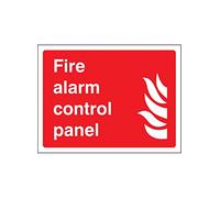 Caledonia Signs 11039E Fire Alarm Control Panel Sign, Rigid Plastic, E: 200 mm x 150 mm