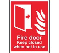 Caledonia Signs 11076E Fire door Keep closed when not in use