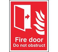 Caledonia Signs 11077K Fire door Do not obstruct