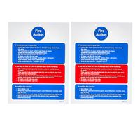Caledonia Signs 11438E Fire Action Notice Stay Put for Flats Sign, Rigid Plastic, E: 200 mm x 150 mm (Pack of 2)