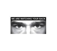 Caledonia Signs 11751J Eye Photo Sign We are Watching Your Back, Rigid Plastic, J: 400 mm x 200 mm