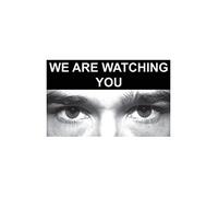 Caledonia Signs 11752D Eye Photo Sign We are Watching You, Rigid Plastic, D: 150 mm x 100 mm