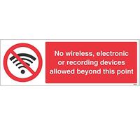Caledonia Signs 13671M Sign, No Wireless Electronic Or Recording Devices