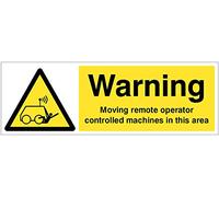 Caledonia Signs 14317M Warning Moving remote operator controlled machines