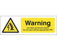 Caledonia Signs 14324G Warning Arc flash Do not open without PPE