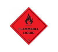 Caledonia Signs 14433F Flammable Liquid Sign, 200 mm x 200 mm, Rigid Plastic
