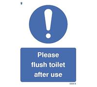 Caledonia Signs 15487E Sign, Please Flush The Toilet After Use