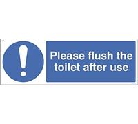 Caledonia Signs 15487G Sign, Please Flush The Toilet After Use