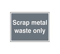 Caledonia Signs 16606Q "Scrap metal waste only" Sign, Rigid Plastic, 600 mm x 450 mm