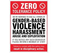 Caledonia Signs 17117Q Zero tolerance - gender based harassment