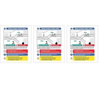 Caledonia Signs 21415H Keep Escape Routes Clear-Multiple Occupancy Sign, Self Adhesive Vinyl, 300 mm x 250 mm (Pack of 3)