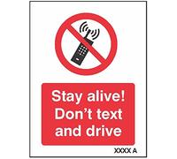 Caledonia Signs 23670A Sign, Stay Alive Don't Text And Drive