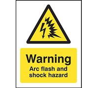Caledonia Signs 24319E Warning Arc flash and shock hazard