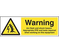 Caledonia Signs 24320M Warning Arc flash Appropriate PPE and tools required