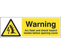 Caledonia Signs 24321M Warning Arc flash Isolate before opening cover