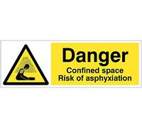 Caledonia Signs 24325G Danger Confined space Risk of asphyxiation
