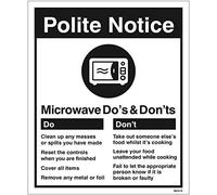 Caledonia Signs 25624H Microwave - Do's and Don'ts Sign, Self Adhesive Vinyl, 300 mm x 250 mm