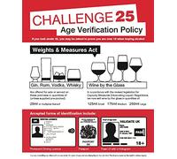Caledonia Signs 27110H Sign, Age Verification Weights & Measures Act 25 mL