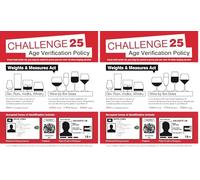 Caledonia Signs 27110H Sign, Age Verification Weights & Measures Act 25 mL (Pack of 2)