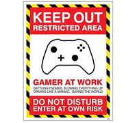 Caledonia Signs 27201K Keep out, gamer at work, do not disturb