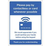 Caledonia Signs 28584K Please pay by contactless or card whenever possible
