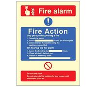 Caledonia Signs 31427E "Fire Action/Call Point Without Lift" Sign, Photo luminescent Rigid, 200 mm x 150 mm