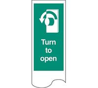 Caledonia Signs 52134 Door Plate, Turn to Open Left